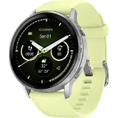 Garmin Venu 4 - 45 mm - sølv - smart ur med bånd - silikone - citron - håndledsstørrelse: 135-200 mm - display 1.4 - 8 GB - Bluetooth, ANT+, Wi-Fi - 38 g