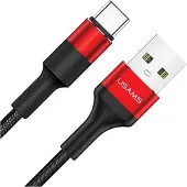 Usams USB-C-kabel 1,2 m hurtigopladning rød