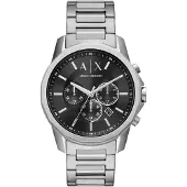 Armani Exchange Herreur AX1720 Banks Sort/Stål Ø44 mm