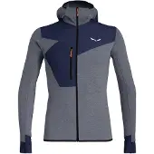Salewa - Fleece - Puez 2 Dry M L/S Hood FZ Tee Navy Blazer Melange til UnisexUld - Størrelse L - Flåde