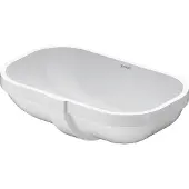 Duravit D-code vask til underlimning 49 cm uden hanehul med overløb