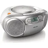Philips AZ127 - boombox - CD Cassette - FM - Stereo - Sølv
