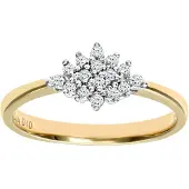 Diamant L'Eternel Ring 'Cluster-Ring aus 375 Gelbgold mit Diamant' guld