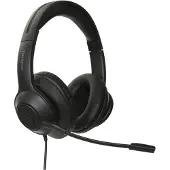 Targus AEH102GL - Headset - på øret - konvertibel - kablet - USB-A - støjisolerende - sort
