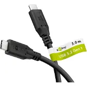 Goobay USB-C <-> USB-C - 3m - Sort