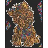 PRODUCENT Yorkshire Terrier velour farvelægningsbog 47x35 cm