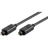 Goobay - Digital lydkabel (optisk) - SPDIF - TOSLINK han til TOSLINK han - 10 m - fiberoptik - sort
