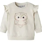 Name it Sweatshirt - NbfNilda - Peyote Melange m. Ugle - - 68 - Sweatshirt