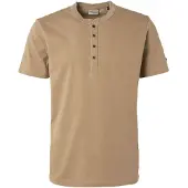 No-excess t-shirt med knapper i khaki Khaki måle
