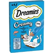 Dreamies Creamy Snacks - Økonomipakke med laks (44 x 10 g)