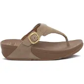 FitFlop Fitfloptil kvinder. A4J-923 Brune Lulu-sandaler i læder med spænde (39), Beige, Fast, Ruskind, Spænder, Casual