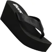 Bench Dame Vacay Chunky Kile Hæle Klipklappere Black Pu