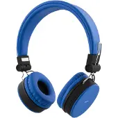 STREETZ Foldbar on-ear BT headset, 3,5 mm, blå
