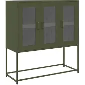 vidaXL skab 100,5x39x107 cm koldvalset stål olivengrøn