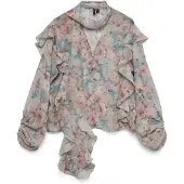 Vero Moda Bluse 'VMSABRINA' lyseblå / pastelpink / hvid