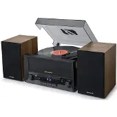 Muse MT-120 MB, Home audio midi system, Vejledning, Sort, Transparent, Træ, 33,45,78 rpm, 45 rpm, FM