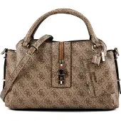 GUESS Guesstil kvinder. HWSG2378060 Beige Yvonne logo satchel taske (OSFA), Casual, Polyuretan