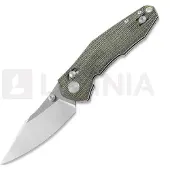 GiantMouse ACE Nazca Green Canvas Micarta foldekniv