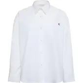 Calvin Klein Bluse 'Monogram Cropped' hvid