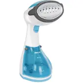 MPM MZP-01, Dampstrygejern, Rustfri strygesål, 36 g/min, Blå, Satin stål, Transparent, Hvid, 36 g/min, 0,25 L