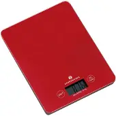 Zassenhaus Balance, Elektronisk køkkenvægt, 5 kg, 1 g, Rød, Glas, Bordplade