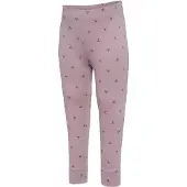 Hummel Leggings - hmlMini - Sea Fog m. Print - - 4 år (104) - Leggings