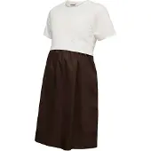 Mamalicious Kjole brun / hvid