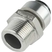 Roth rustfri indstiksfitting overgangsnippel 15 mm - 1/2