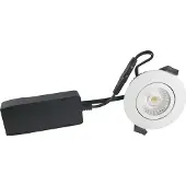 Nordtronic Downlight Low Profile ECO LED 6W 440 lumen, 3000K, rund, mat hvid