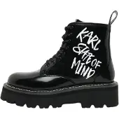 Karl Lagerfeld Snørestøvletter sort / hvid