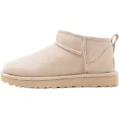 Ugg UGGtil kvinder. 1116109 Classic Ultra Mini støvler i beige skind (38), Læder, Fast, Ingen, Casual