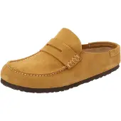 Birkenstock Birkenstocktil kvinder. 1033127 Mokasiner i læder Naples Wrapped (smal pasform) sennep (42), Fast, Ruskind, Ingen, Casual, Sennepsgul