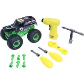 Monster Jam Truck - 1:18 - Mechanix Build N Rebuild - Grave Digg - - OneSize - Bil
