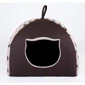 HOBBYDOG Igloo booth - Beige with paws R2