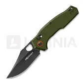 Fox Edge Crew Clip Point - Blackwash - G10 foldekniv, olivengrønn