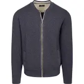Casamoda Vest Zip Struktur Navy Blå Mørkeblå måle