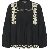 Culture Bluse 'Viba' ecru / sort