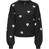 ONLY Pullover 'ONLRica' ecru / sort