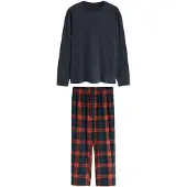 Next Pyjamas lang navy / rød