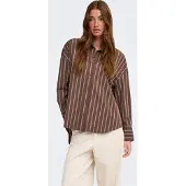 ONLY Bluse 'ONLOREGON ALVA' choko / hvid