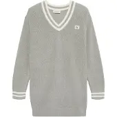 Calvin Klein Jeans Strikkjole grå / uldhvid