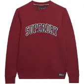 Superdry Superdrytil mænd. M2014590A Rød Athletic Applique Relaxed-sweatshirt (S), Casual, Rødbrun, Bomuld