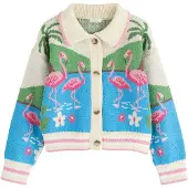 Next Cardigan ecru / blå / jade / lyserød