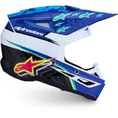 Alpinestars S-M3 Falcon Crosshjelm Blå/Sort/Hvid S