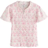 Next Bluse lys pink / uldhvid