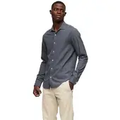 Superdry Superdrytil mænd. M4010710A Marineblå skjorte med lange ærmer (S), Bomuld, Klassisk