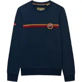Superdry Superdrytil mænd. M2014569A Outdoor Stripe Logo marineblå sweatshirt (L), Casual, Bomuld