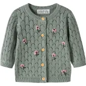 Name it Cardigan 'NBFLunna' siv / grøn-meleret / lyserød