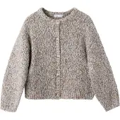 Mango KIDS Cardigan 'LU' creme / lyseblå / choko