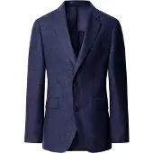 Hackett London Hackett Londontil mænd. HM4400218 Americana Wool Hbone marineblå (40/32), Casual, Bomuld, Klassisk